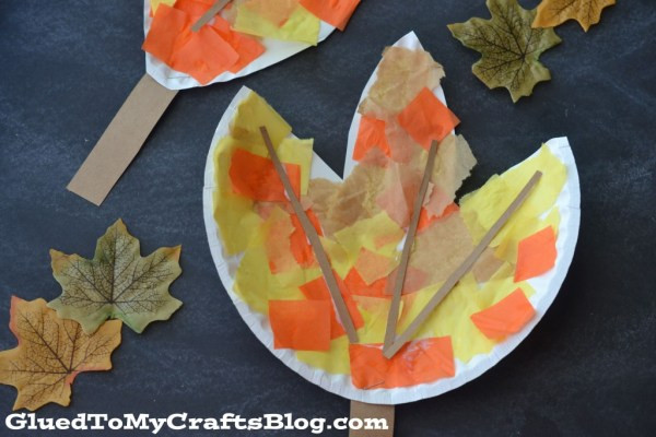Art And Craft Ideas For Toddlers
 Paper Plate Leaf Kid Craft