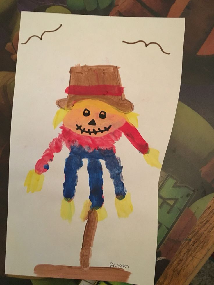 Art And Craft Ideas For Toddlers
 Scarecrow handprint Crafts with kids