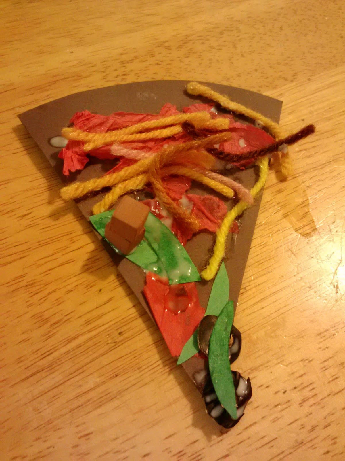 Art And Craft Ideas For Toddlers
 Pizza Party Art using tons of scrap paper yarn that are