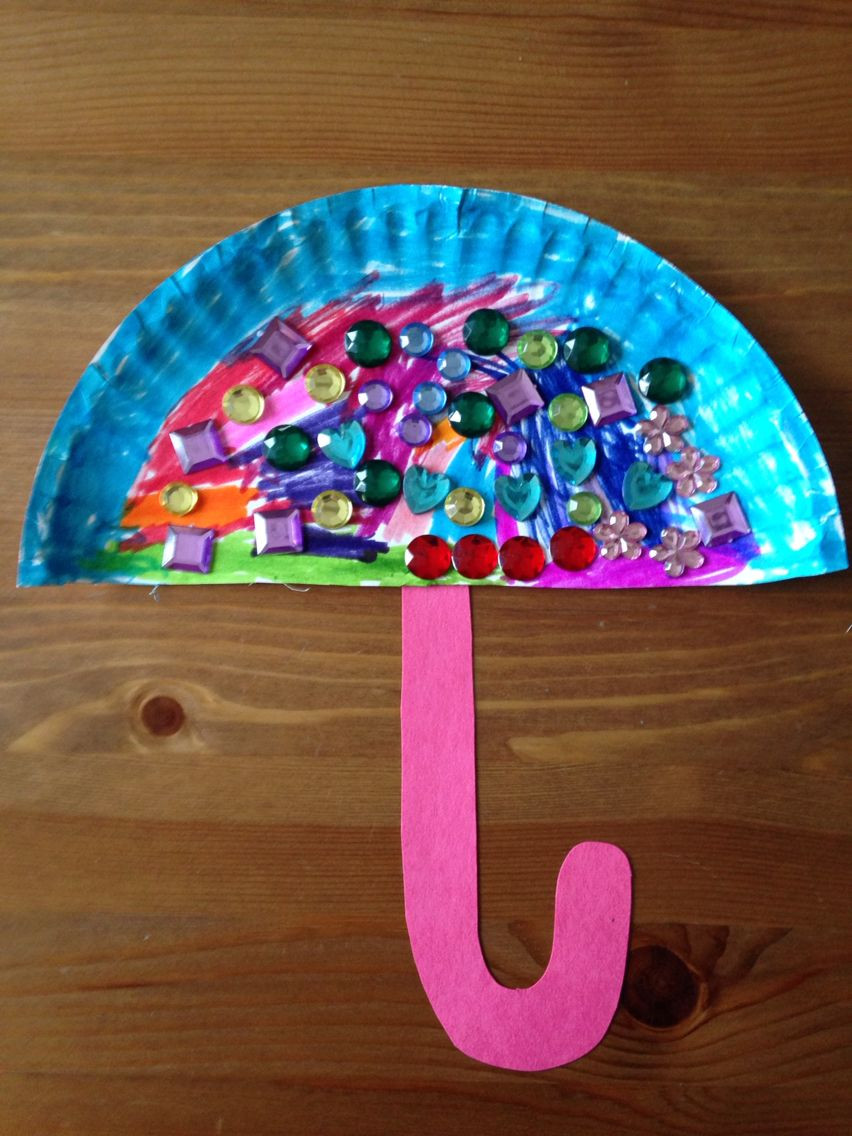 Arts And Crafts Activities For Preschoolers
 Paper Plate Umbrella Craft Preschool Craft