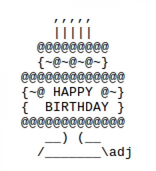 Ascii Birthday Cake
 Happy Birthday ASCII Text Art