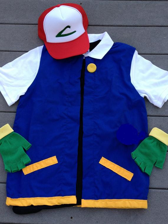 Ash Ketchum DIY Costume
 2 X Adult 3 pc Ash Ketchum Pokemon Costume Trainer