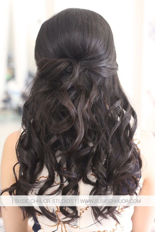 Asian Prom Hairstyles
 Susie chhuor asian hair half up half down wedding hair