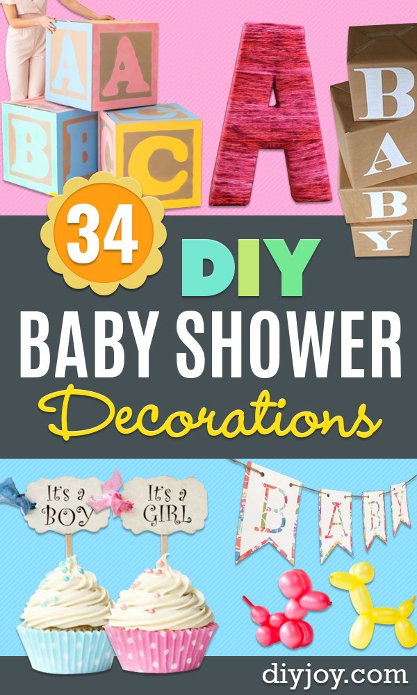 Baby Banner DIY
 34 DIY Baby Shower Decorations