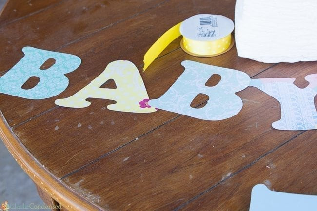 Baby Banner DIY
 DIY Baby Shower Banner