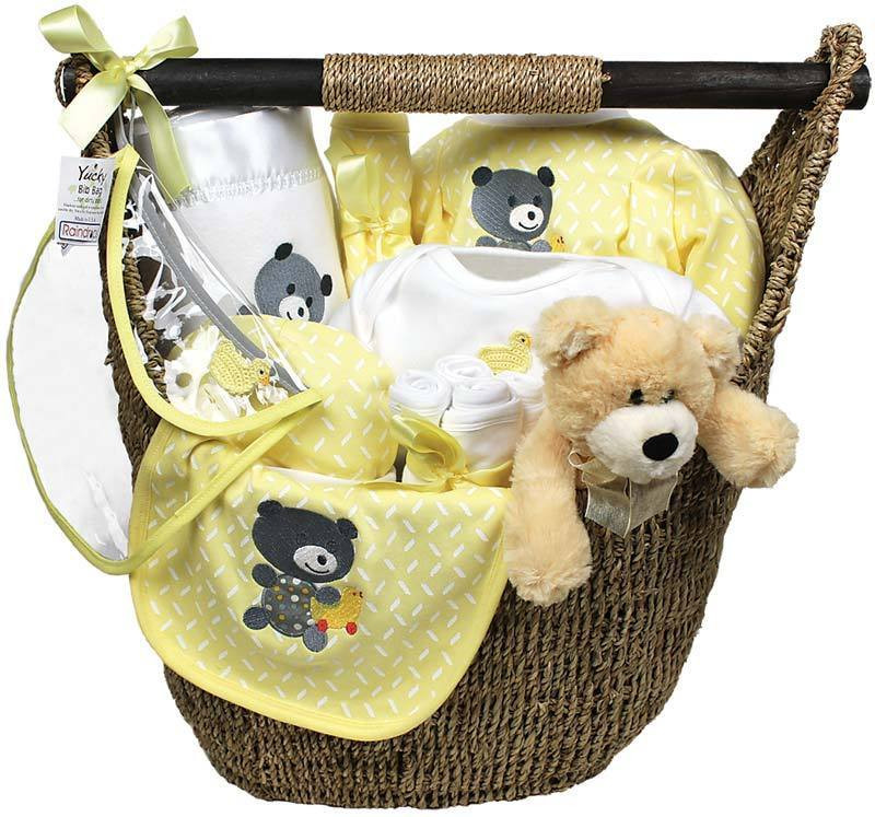 Baby Basket Gift Set
 Wel e Home Baby Uni Gift Set Basket With Handle