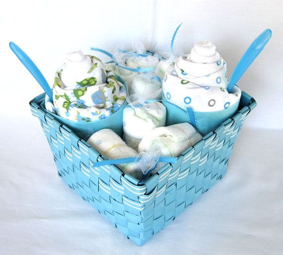 Baby Basket Gift Set
 Turtle Sundae Gift Set Baby Shower Gift by