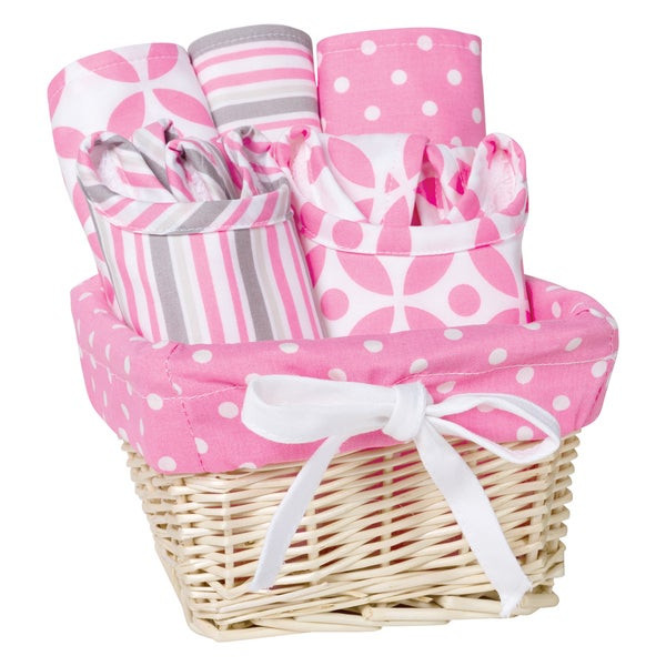 Baby Basket Gift Set
 Shop Trend Lab Lily 7 piece Feeding Basket Gift Set Free