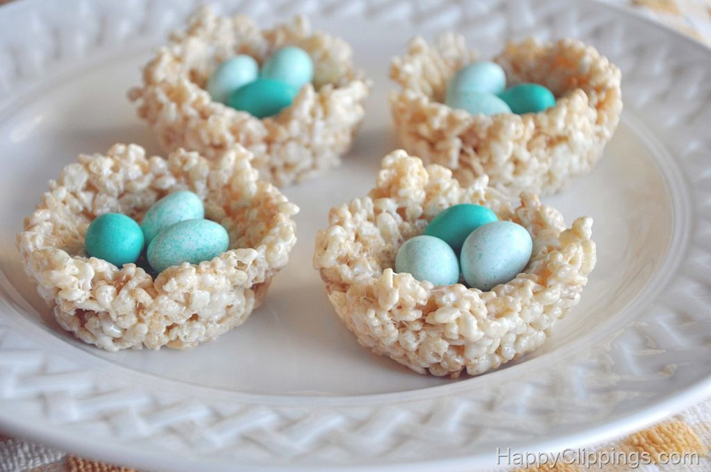 Baby Bird Food Recipes
 Rice Krispies Bird Nest Treats recipe at HappyClippings