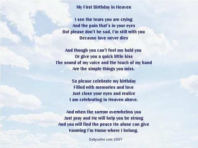 Baby Birthday In Heaven Quotes
 I cried Happy 1st Birthday in Heaven Babies