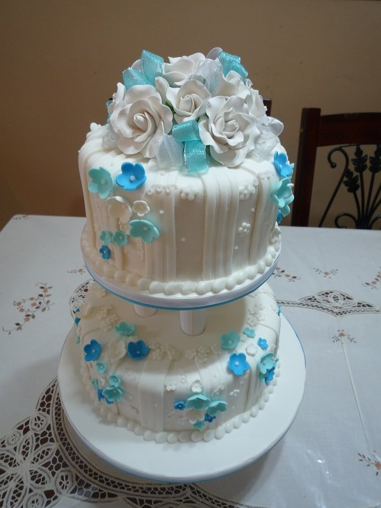 Baby Blue Wedding Cakes
 GG Home Biz Cakes & Wedding Cakes Baby Blue 2 Tier