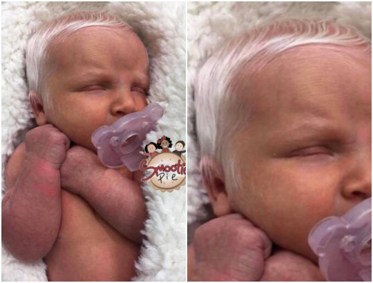 Baby Born With Gray Hair
 Check Out This Cute Baby Born With Grey Hair