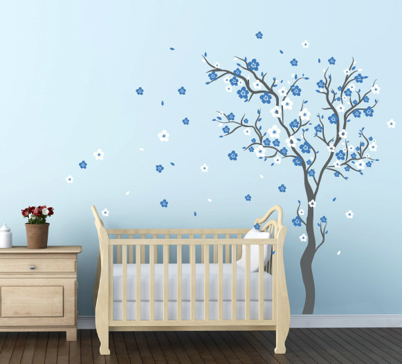 Baby Boy Wall Decor Stickers
 Baby Boy Nursery Ideas Cherry Blossom Wall Decal Wall Sticker
