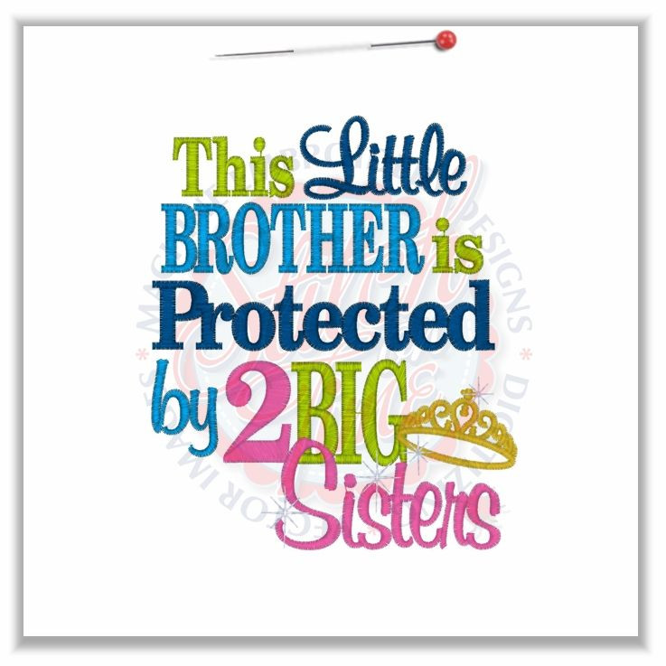 Baby Brother Quotes From Big Sister
 Sayings 4666 Little Brother Protected By 2 Big Sisters