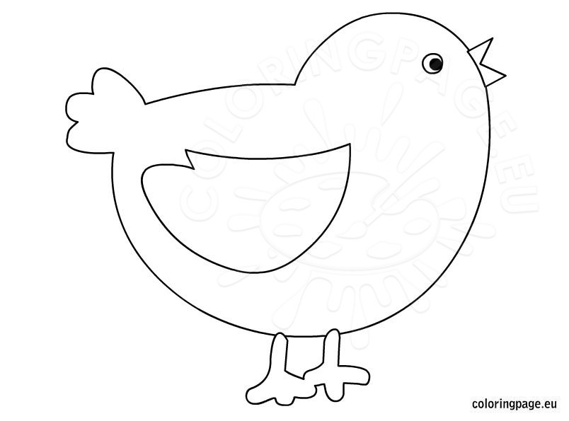 Baby Chicks Coloring
 Baby chick coloring page for kids – Coloring Page