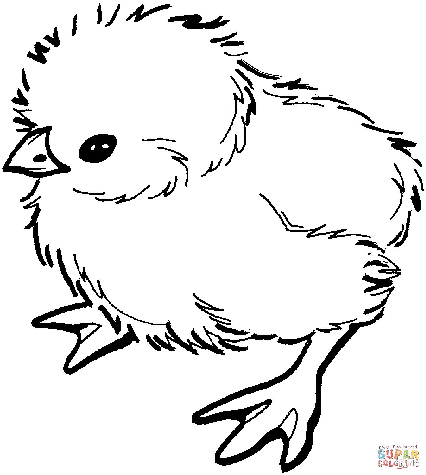 Baby Chicks Coloring
 Baby chick coloring page