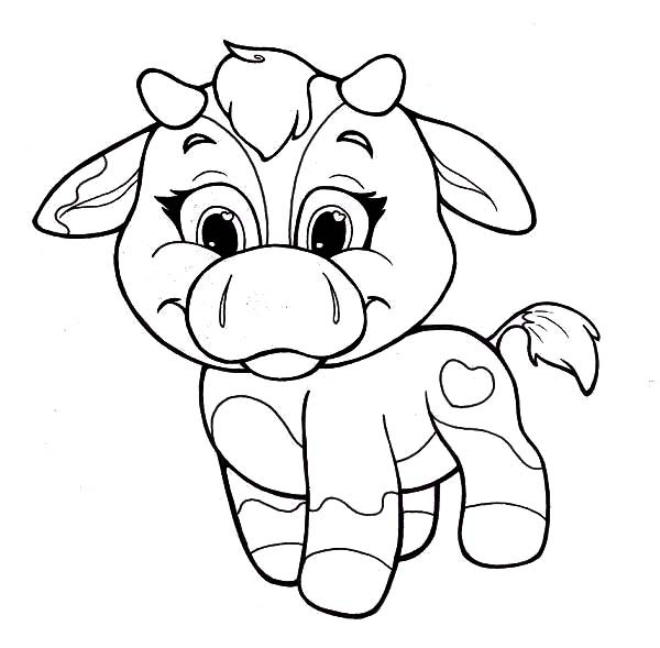 Baby Cow Coloring Pages
 Coloring Pages A Cow Coloring Home