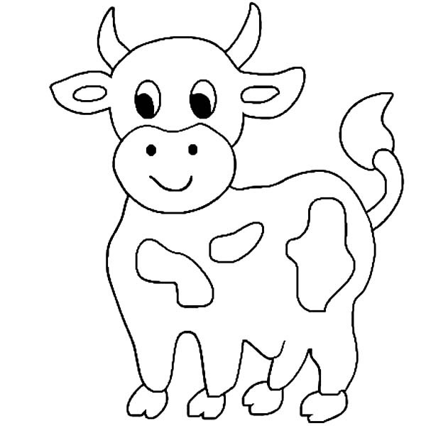 Baby Cow Coloring Pages
 Cow Outline Drawing at GetDrawings