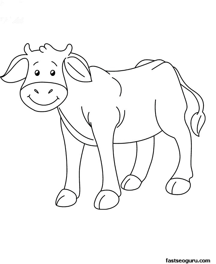 Baby Cow Coloring Pages
 Pigs Line drawings and Black and white on Pinterest