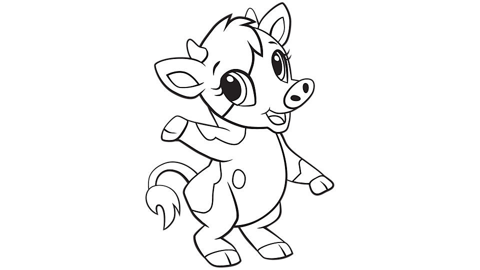 Baby Cow Coloring Pages
 Baby cow coloring printable