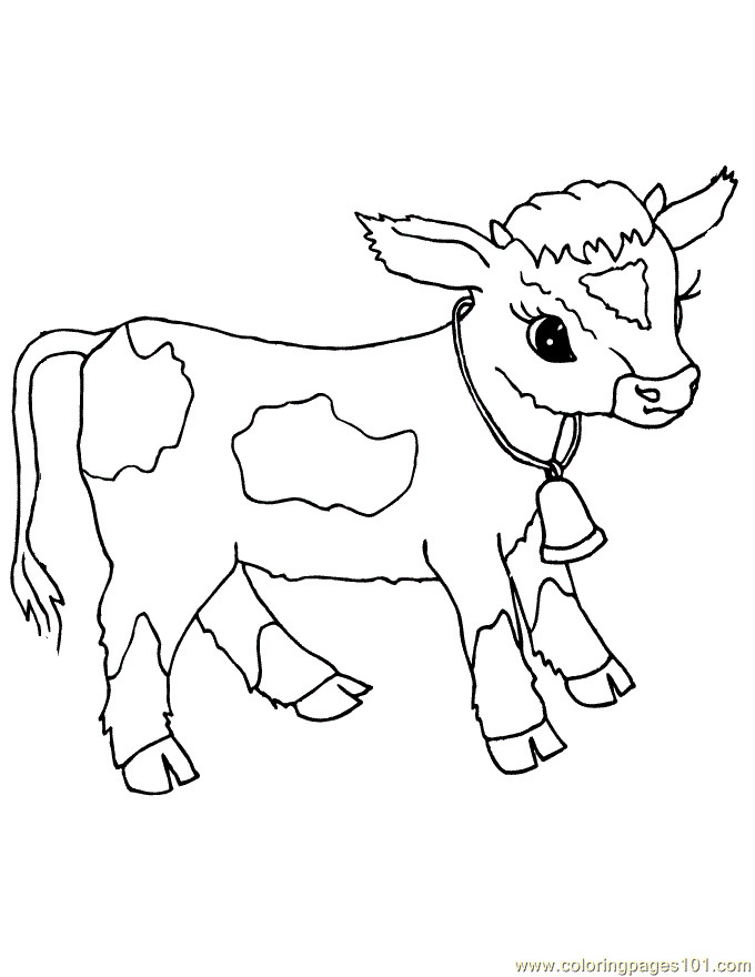 Baby Cow Coloring Pages
 Coloring Pages Baby cow Animals Cow free printable