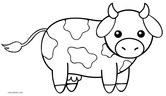 Baby Cow Coloring Pages
 Free Printable Cow Coloring Pages For Kids