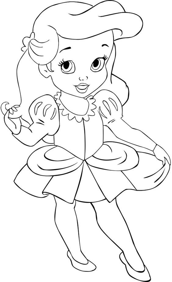 Baby Disney Princess Coloring Pages
 Disney Baby Princess Coloring Pages Az Sketch Coloring Page