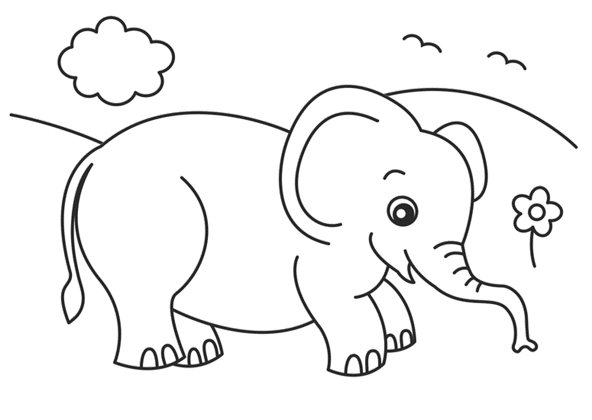 Baby Elephant Coloring Sheet
 Print & Download Teaching Kids through Elephant Coloring