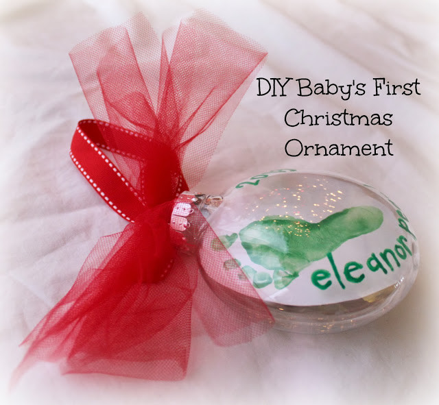Baby First DIY
 DIY Baby s First Christmas Footprint Ornament For Under