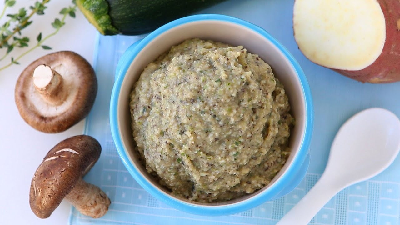 Baby Food Recipe Sweet Potato
 Mushroom zucchini sweet potato baby food recipe 6M