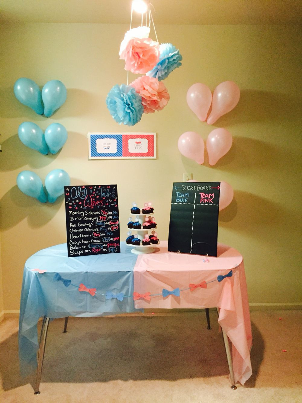 Baby Gender Reveal Decoration Ideas
 Gender reveal party diy table decor
