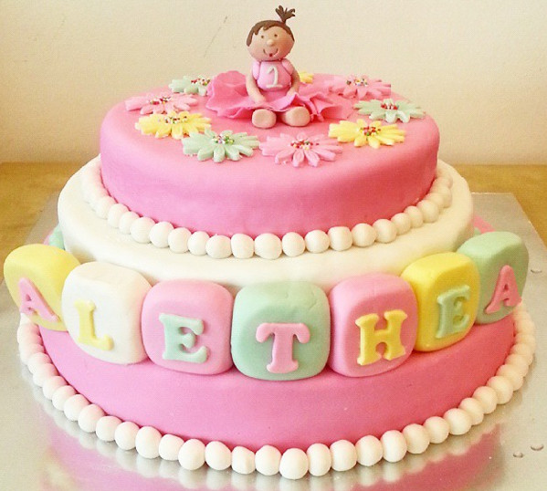 Baby Girl Birthday Cakes
 Baby 1st Birthday Cake – Delcies Desserts and Cakes