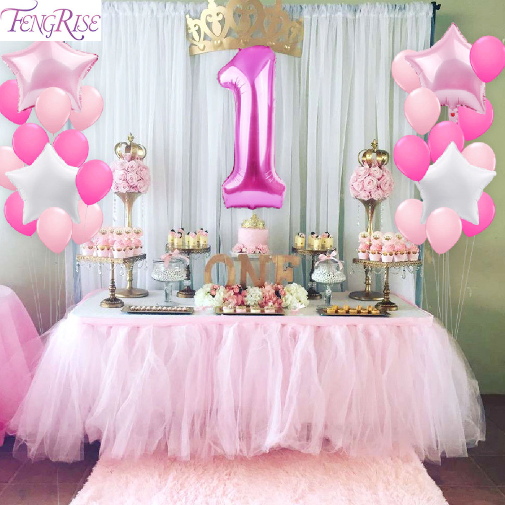Baby Girls 1St Birthday Party
 FENGRISE 1st Birthday Party Decoration DIY 40inch Number 1
