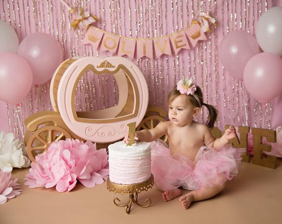 Baby Girls 1St Birthday Party
 PINK & GOLD First Birthday BANNER Princess baby shower banner