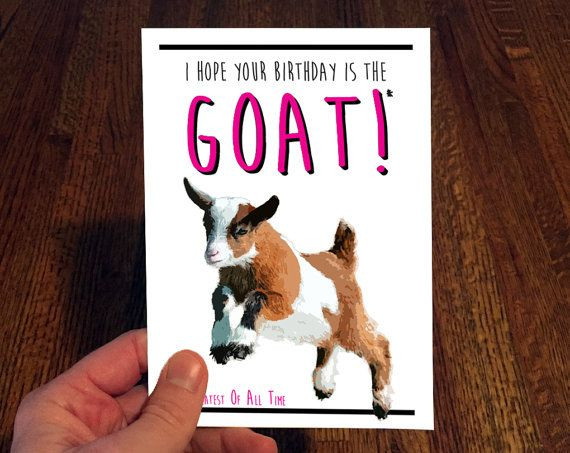 Baby Goat Gifts
 Baby Goat Birthday Card Funny Birthday Card I love