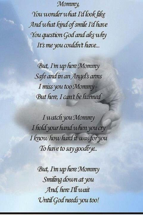 Baby In Heaven Quotes
 Mommy angels Pinterest