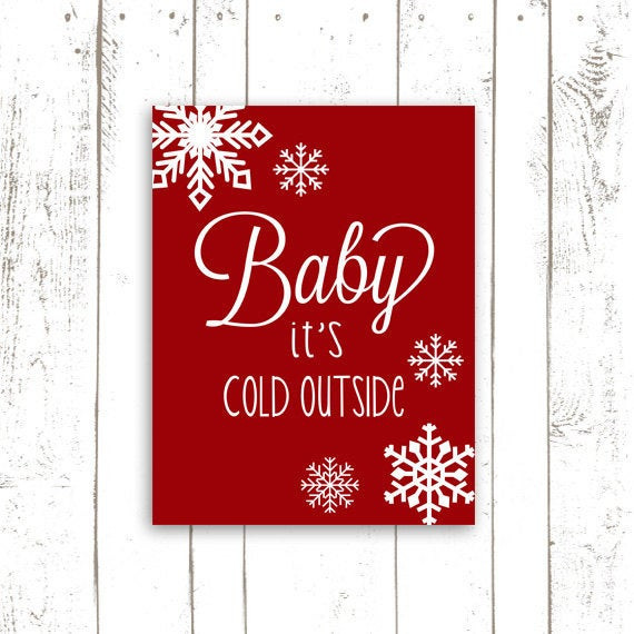 Baby It'S Cold Outside Quotes
 Items similar to Snowflake Art Print Holiday Print on