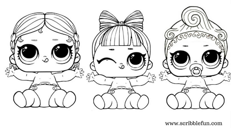 Baby Lol Coloring Pages
 LOL Coloring Pages baby dolls Free Printable Coloring Pages