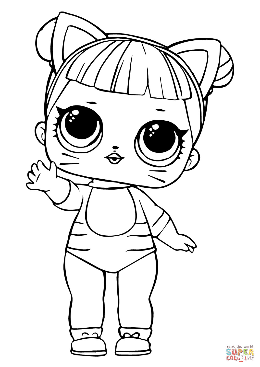 Baby Lol Coloring Pages
 LOL Doll Baby Cat coloring page