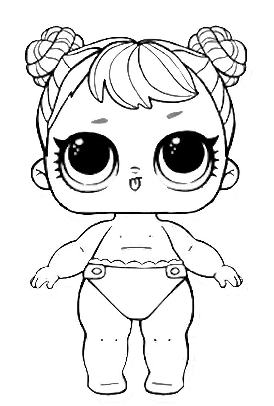Baby Lol Coloring Pages
 Coloring Pages of LOL Surprise Dolls 80 Pieces of Black