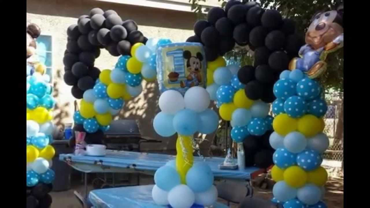 Baby Mickey Decoration Ideas
 Baby Mickey balloon creation for a Birthday party