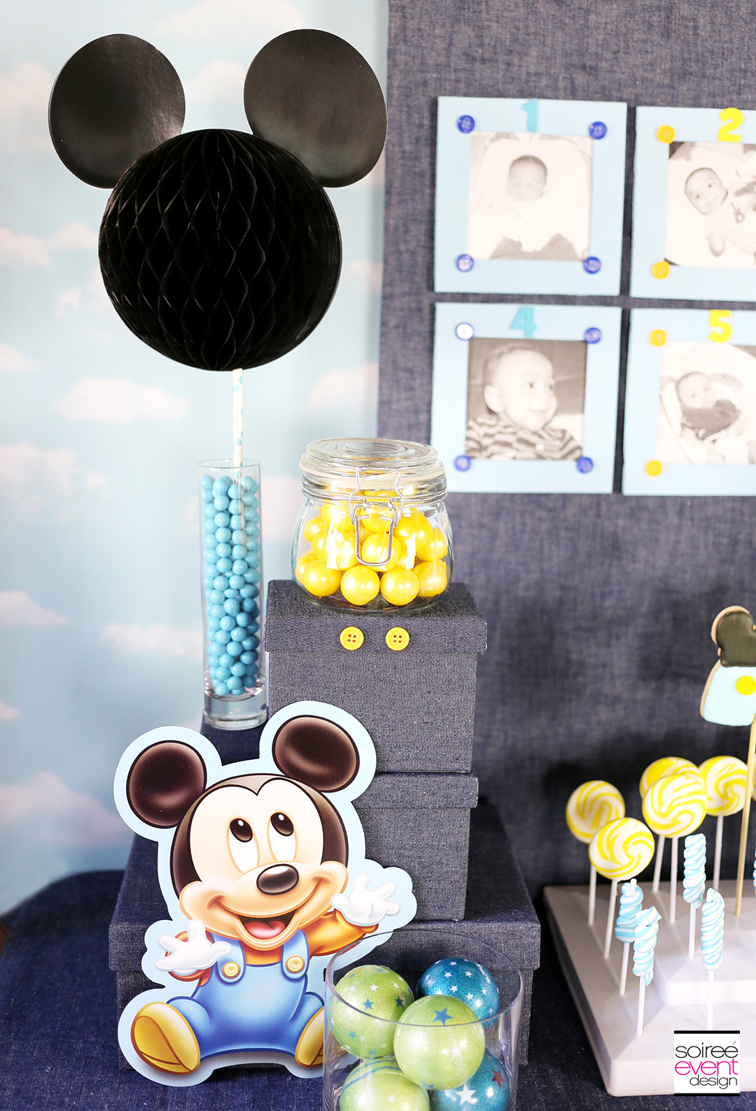Baby Mickey Decoration Ideas
 Mickey Mouse First Birthday Party Ideas Soiree Event Design