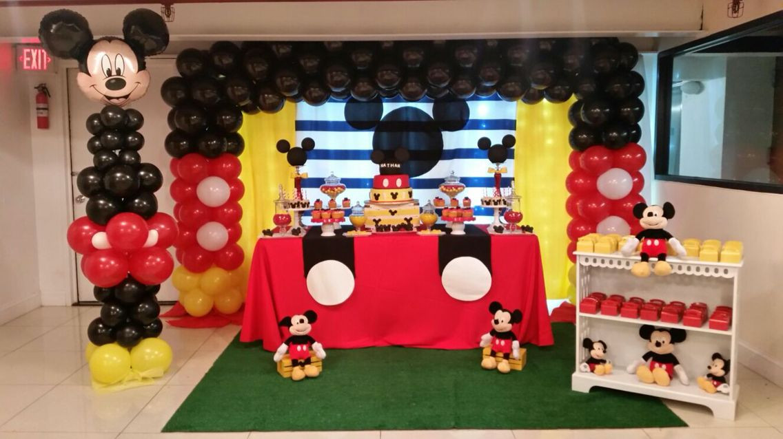 Baby Mickey Decoration Ideas
 Nathan s Mickey Mouse 1st Birthday decoration