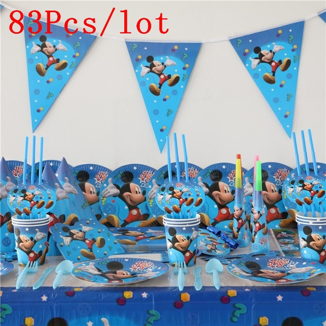 Baby Mickey Decoration Ideas
 83Pcs Kids Boys Baby Mickey Mouse Cartoon Birthday