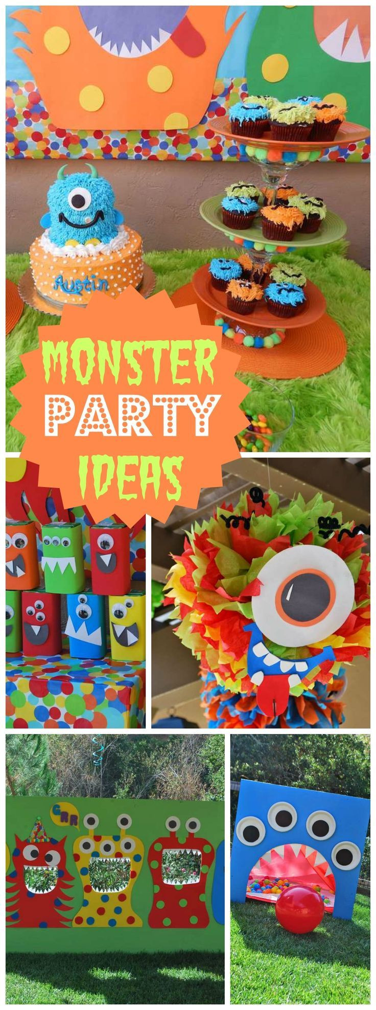 Baby Monster Party
 What a colorful little monster first birthday party See