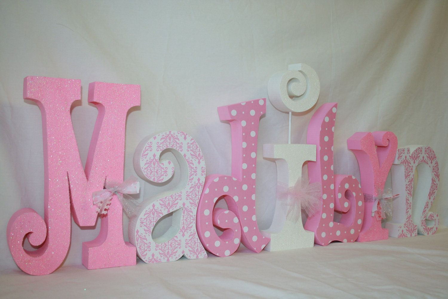 Baby Name Letters Room Decor
 Nursery letters Baby name letters pink and by