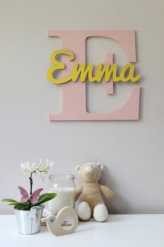 Baby Name Letters Room Decor
 Wooden Letters Baby Nursery Wall Hanging Letters in