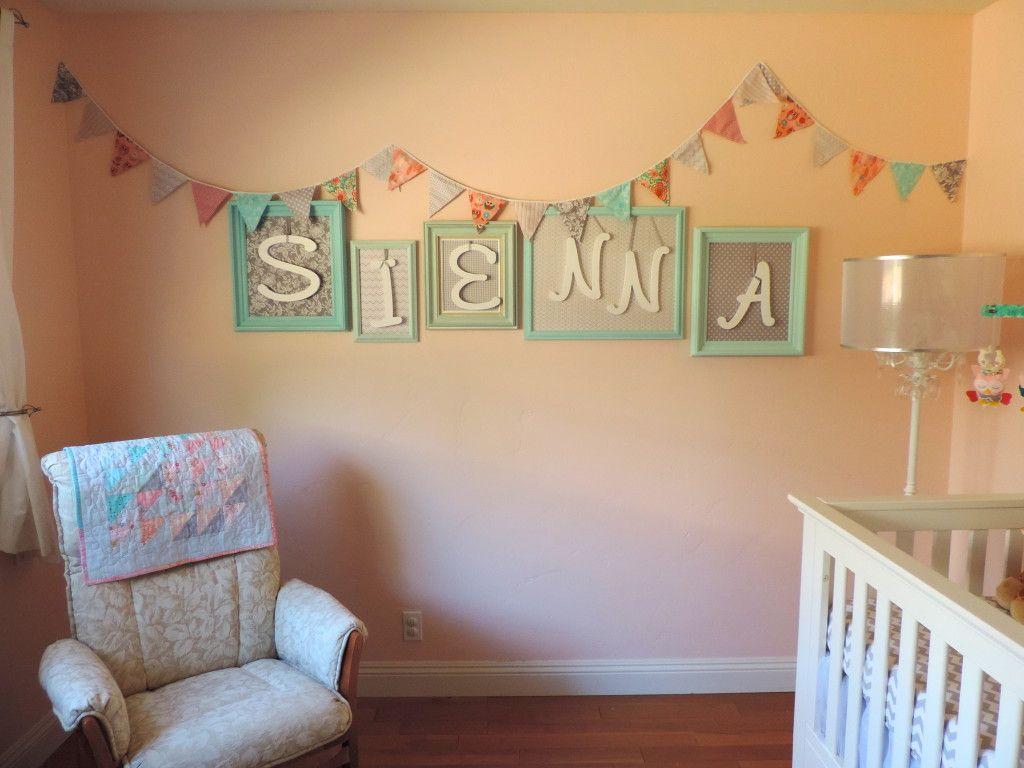 Baby Name Letters Room Decor
 Our Baby Sienna s DIY Nursery