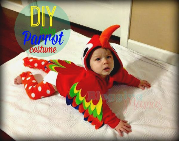 Baby Parrot Costume DIY
 DIY Parrot Costume for Baby [with Free Templates]