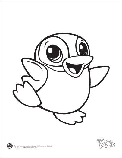 Baby Penguin Coloring Page
 LeapFrog Printable Baby Animal Coloring Pages Penguin